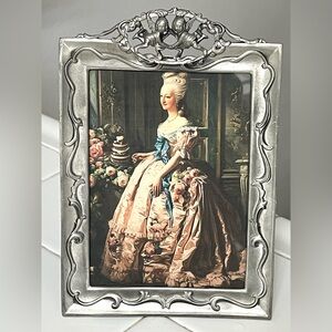 VTG Seagull Pewter Etain Zinn Canada 5x7 Photo Size Frame Angels Cherubs 1994